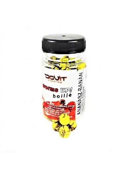 Worms Up! Boilies ananas cu banana 10 mm. - Dovit